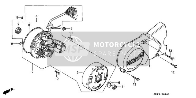 32981035000, Anello Di Gomma,  Corda, Honda, 0